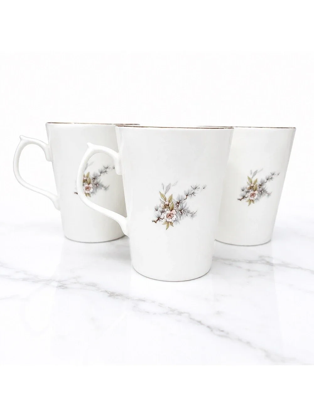 3 Jason Works Nanrich Pottery Mug Peony Bone China Romantic Garden Party Floral